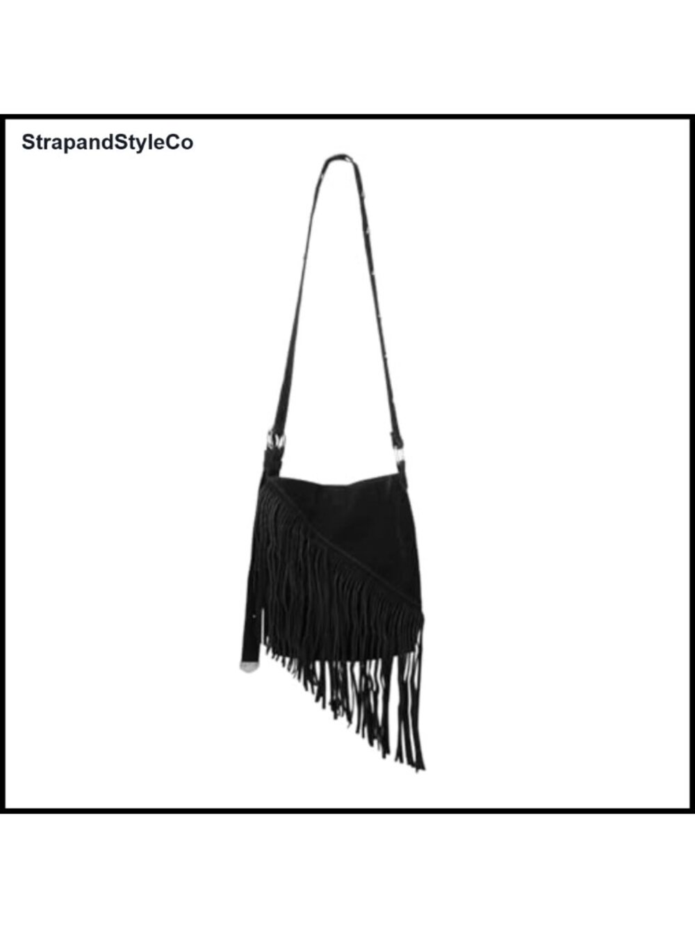 Small Fringe Crossbody Bag for Women Suede Tassel Purse Hippie Western Shoulder